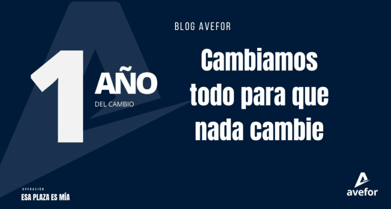 Portada del artículo titulado Cambiamos todo para que nada cambie del blog de AVEFOR