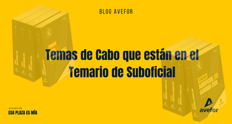 Imagen del blog en al que se ven los temarios de ascenso a Cabo y Suboficial de la Guardia Civil de AVEFOR